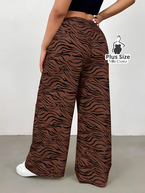 Calça Estampada Animal Print Plus Size