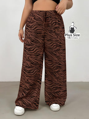 Calça Estampada Animal Print Plus Size