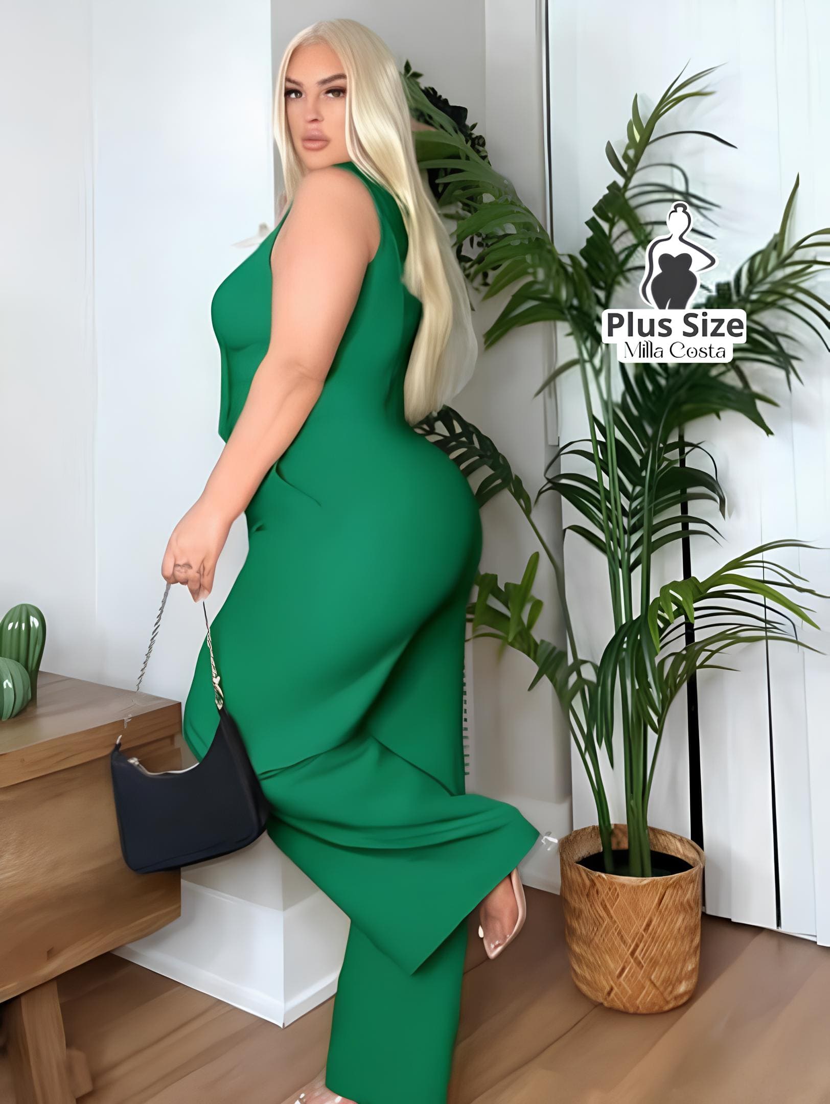 Colete Com Caimento Elegante Plus Size