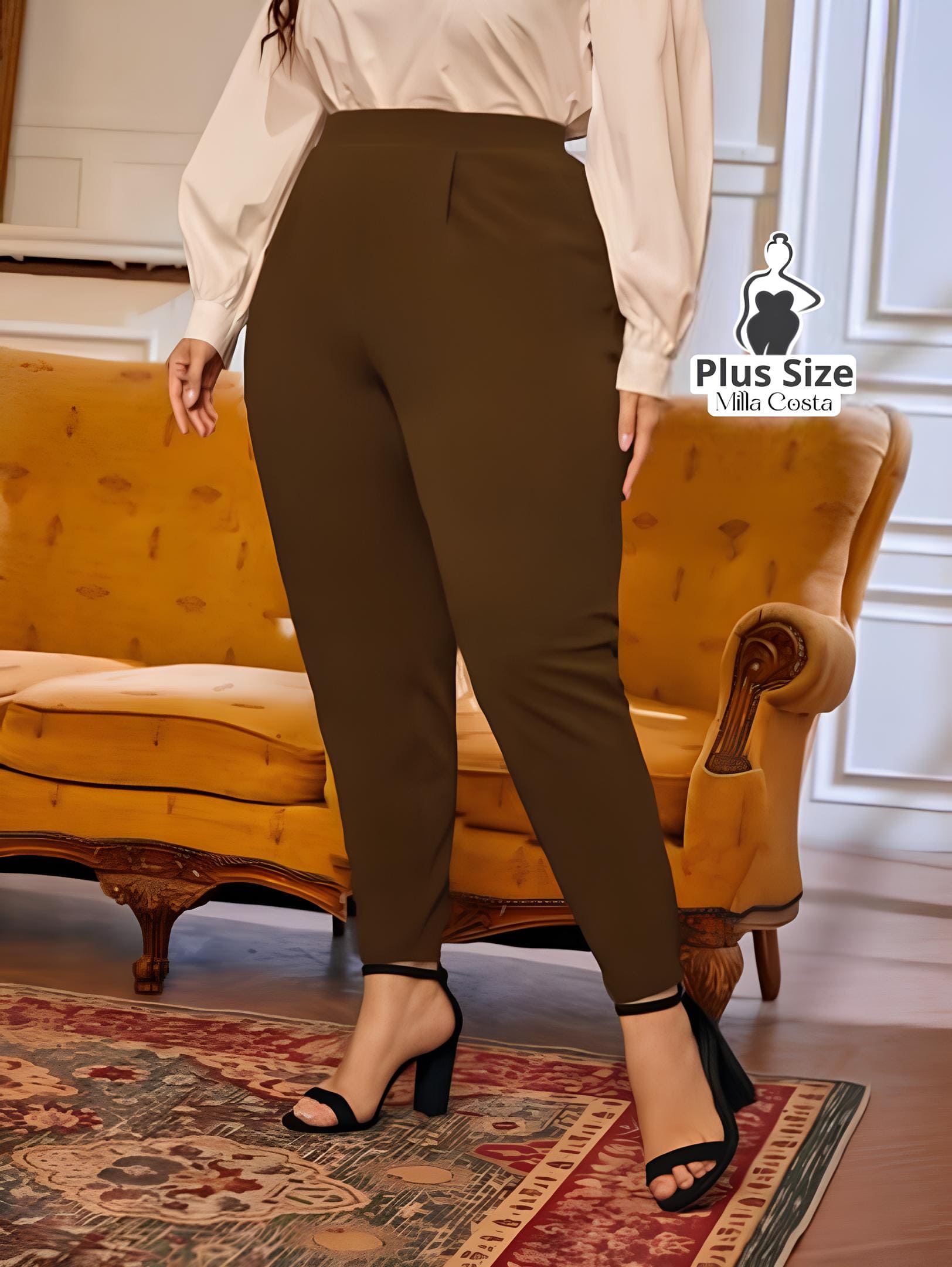 Calça Skinny Social De Cintura Alta Plus Size