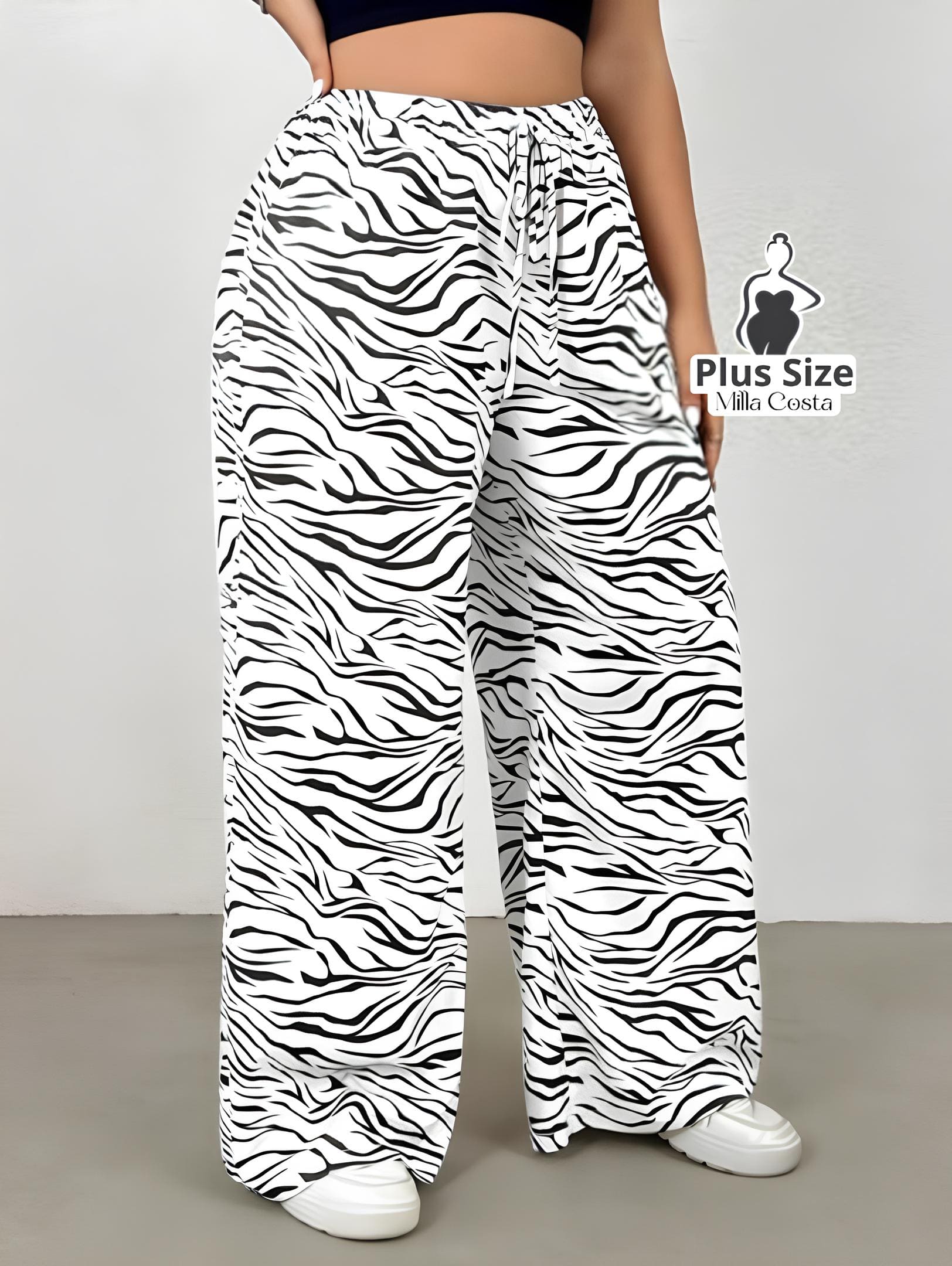 Calça Estampada Animal Print Plus Size