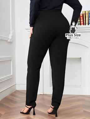 Calça Skinny Alfaiatada Elegante Plus Size