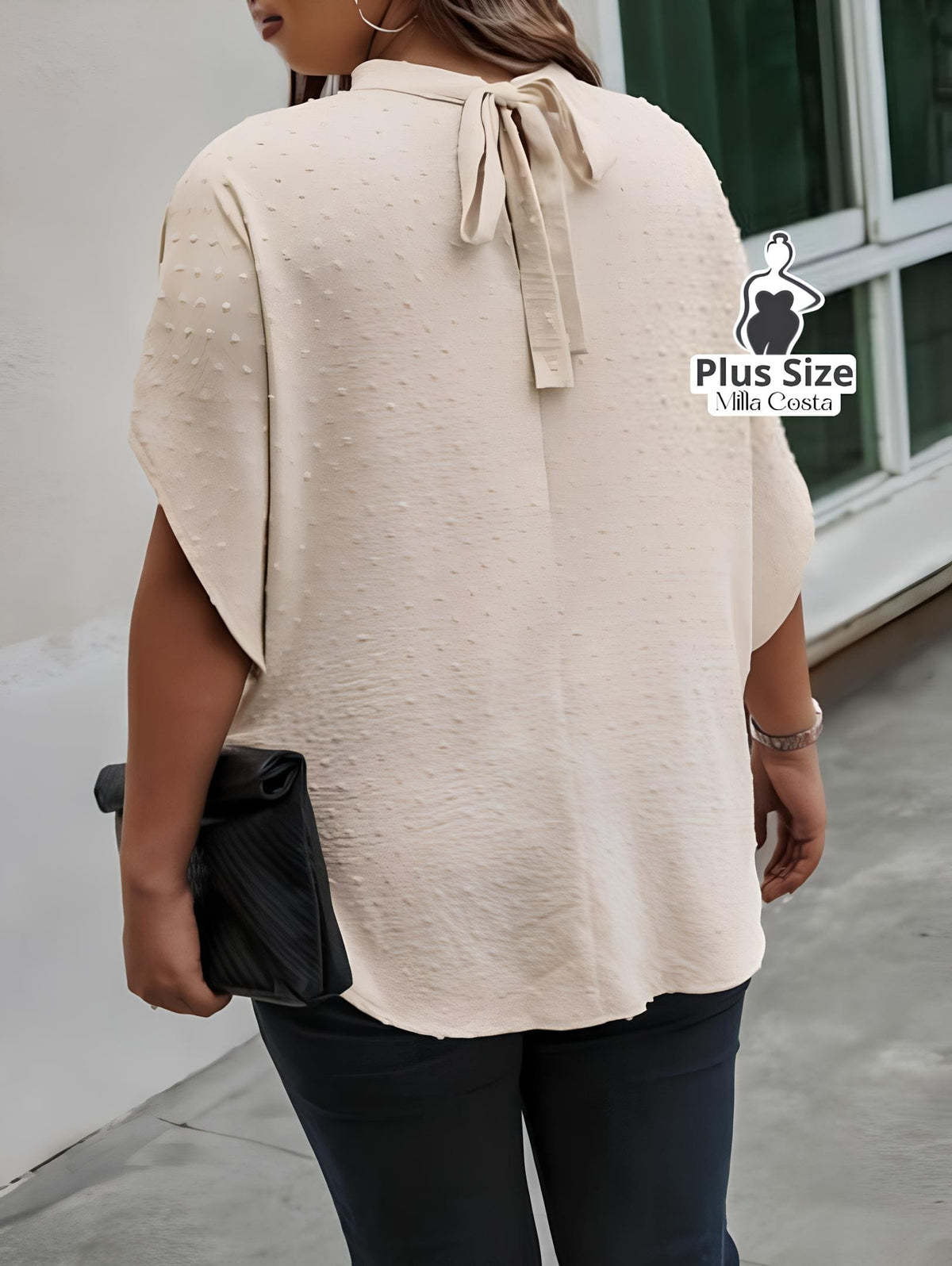 Blusa Solta Com Textura Delicada Plus Size