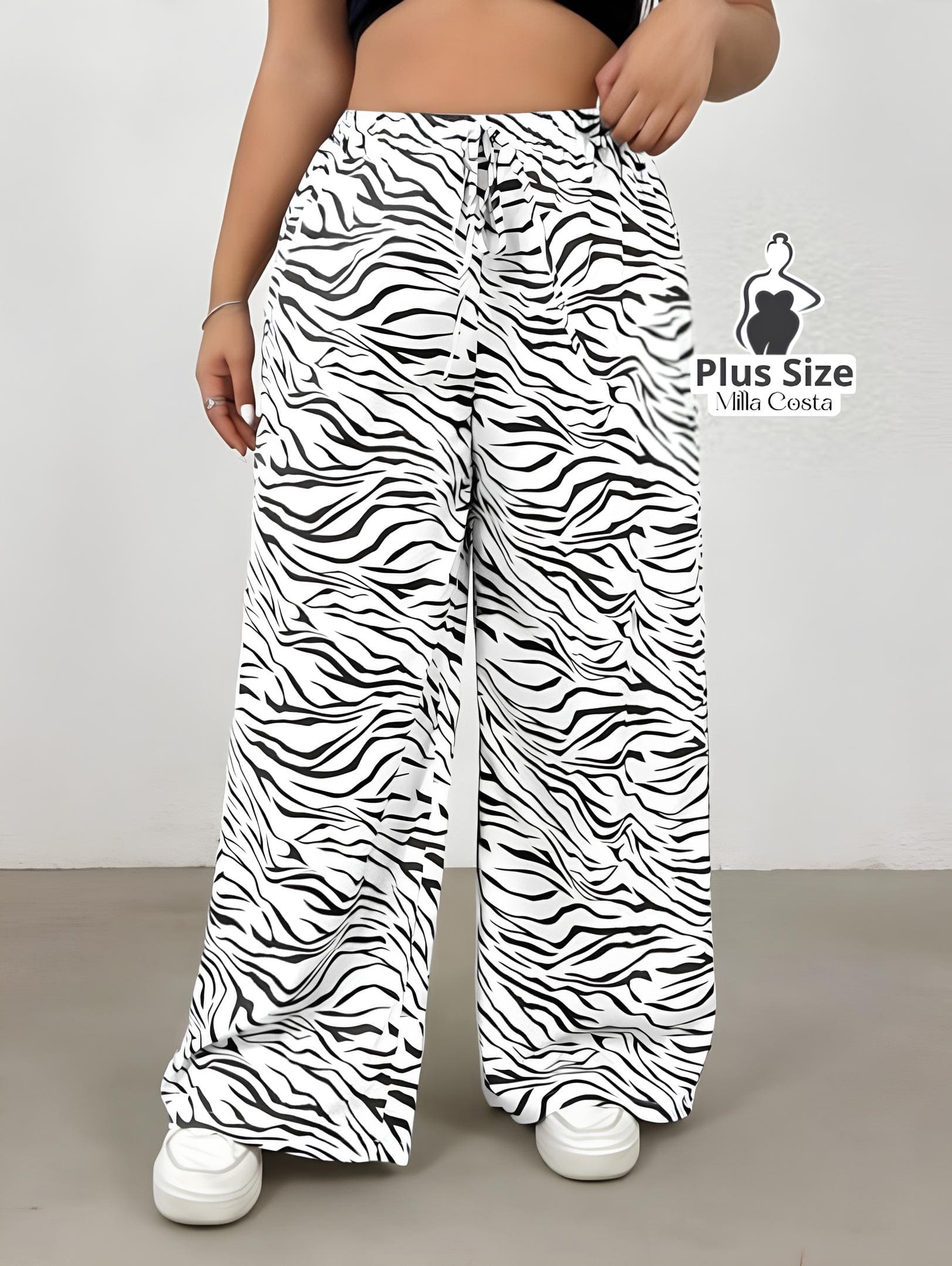 Calça Estampada Animal Print Plus Size