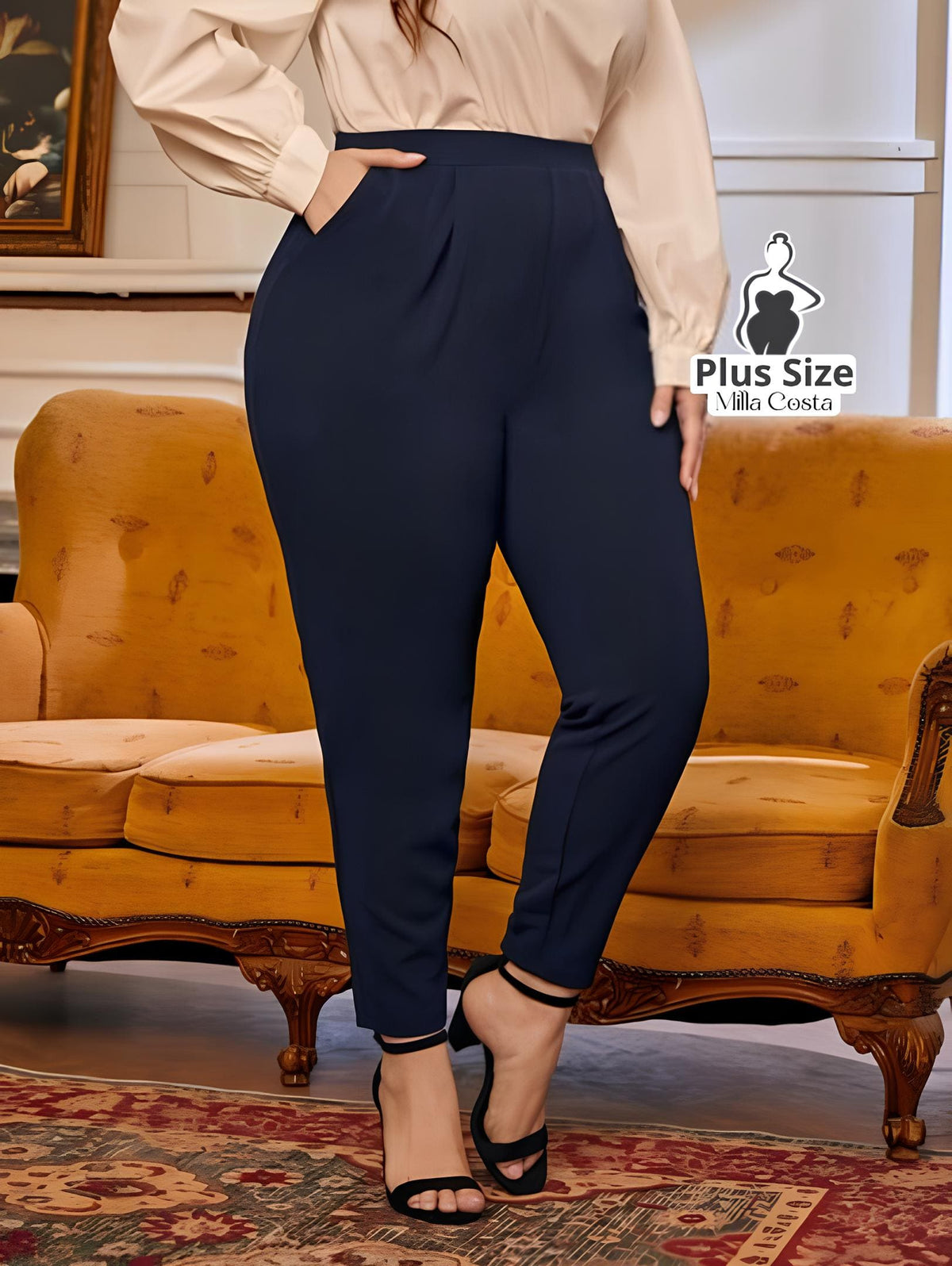 Calça Skinny Social De Cintura Alta Plus Size