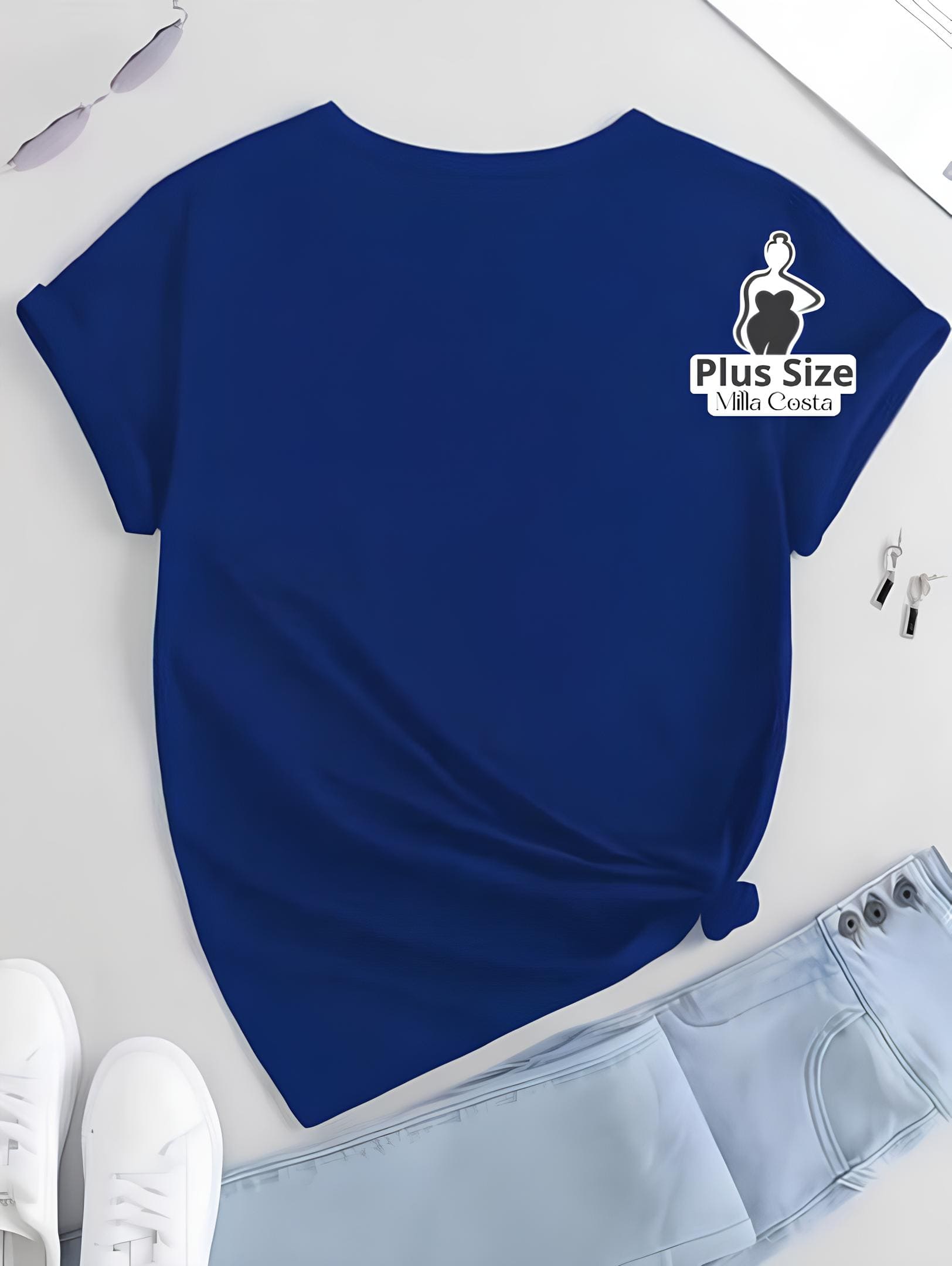 Camiseta Com Estampa de Olho Místico Plus Size