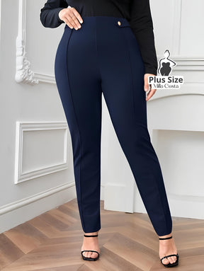 Calça Skinny Alfaiatada Elegante Plus Size