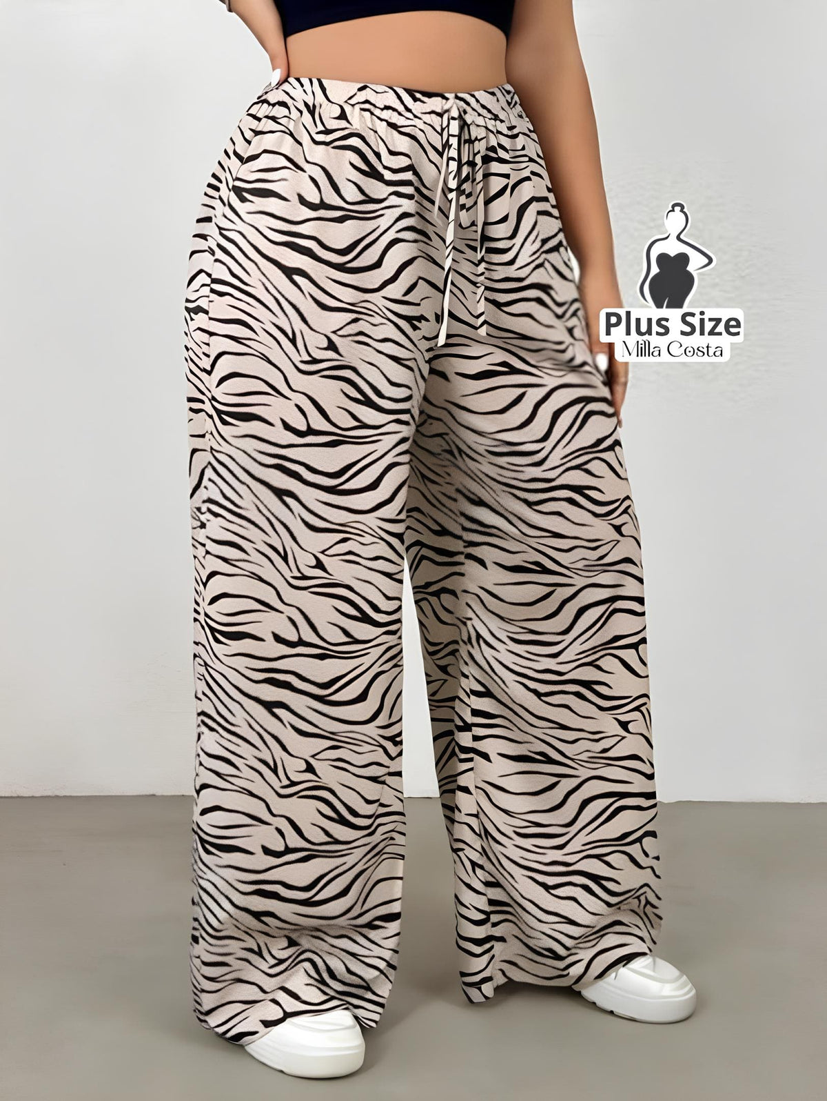 Calça Estampada Animal Print Plus Size