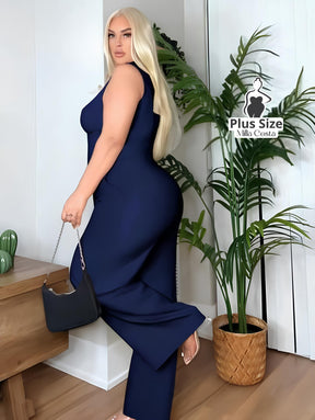 Colete Com Caimento Elegante Plus Size