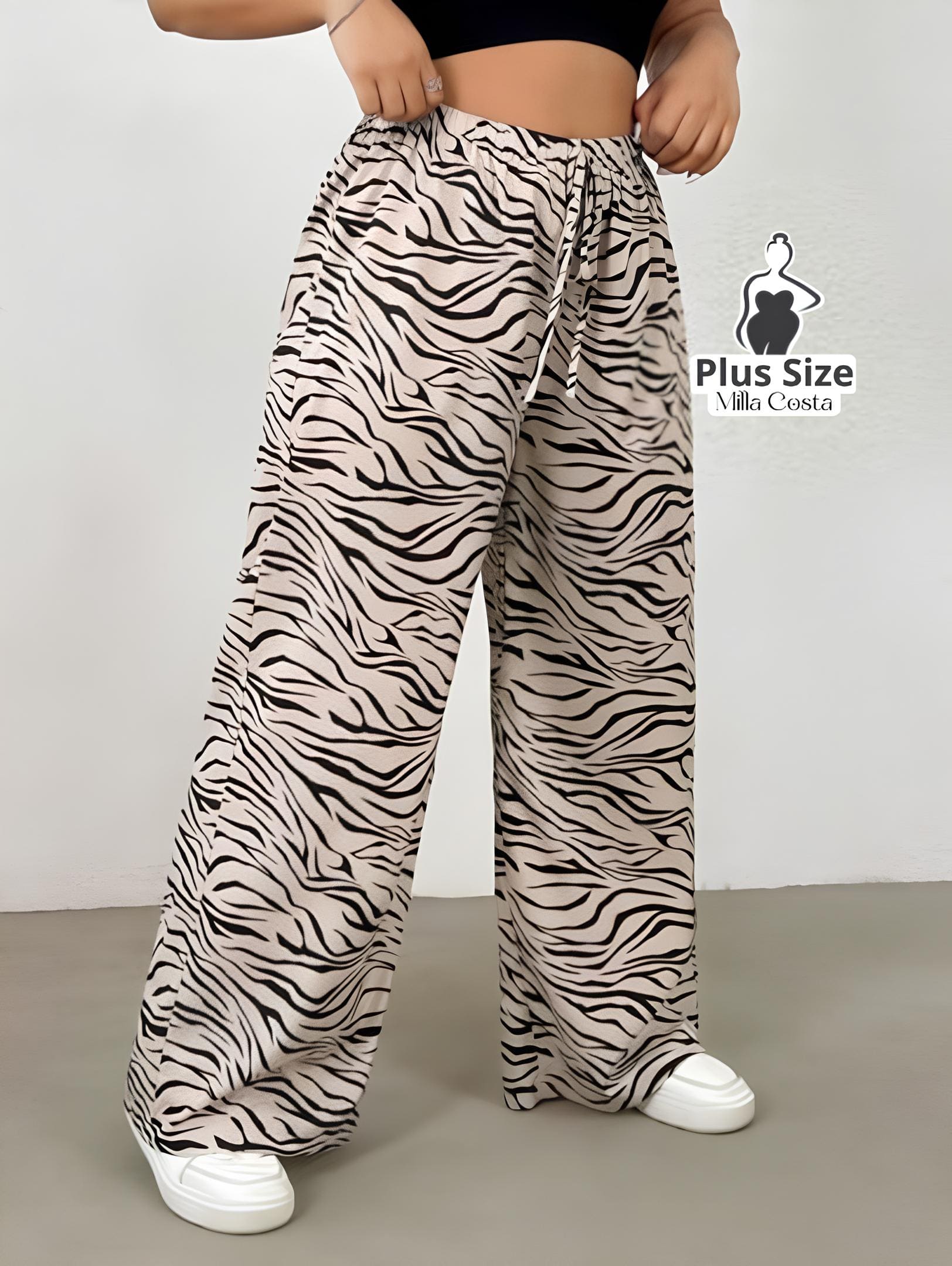 Calça Estampada Animal Print Plus Size