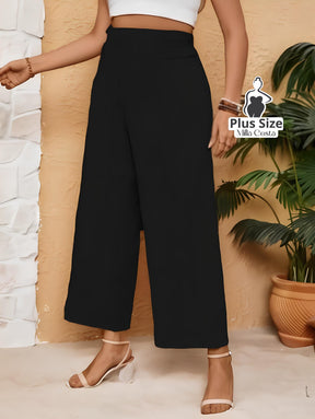 Calça Reta De Alfaiataria Bege Plus Size