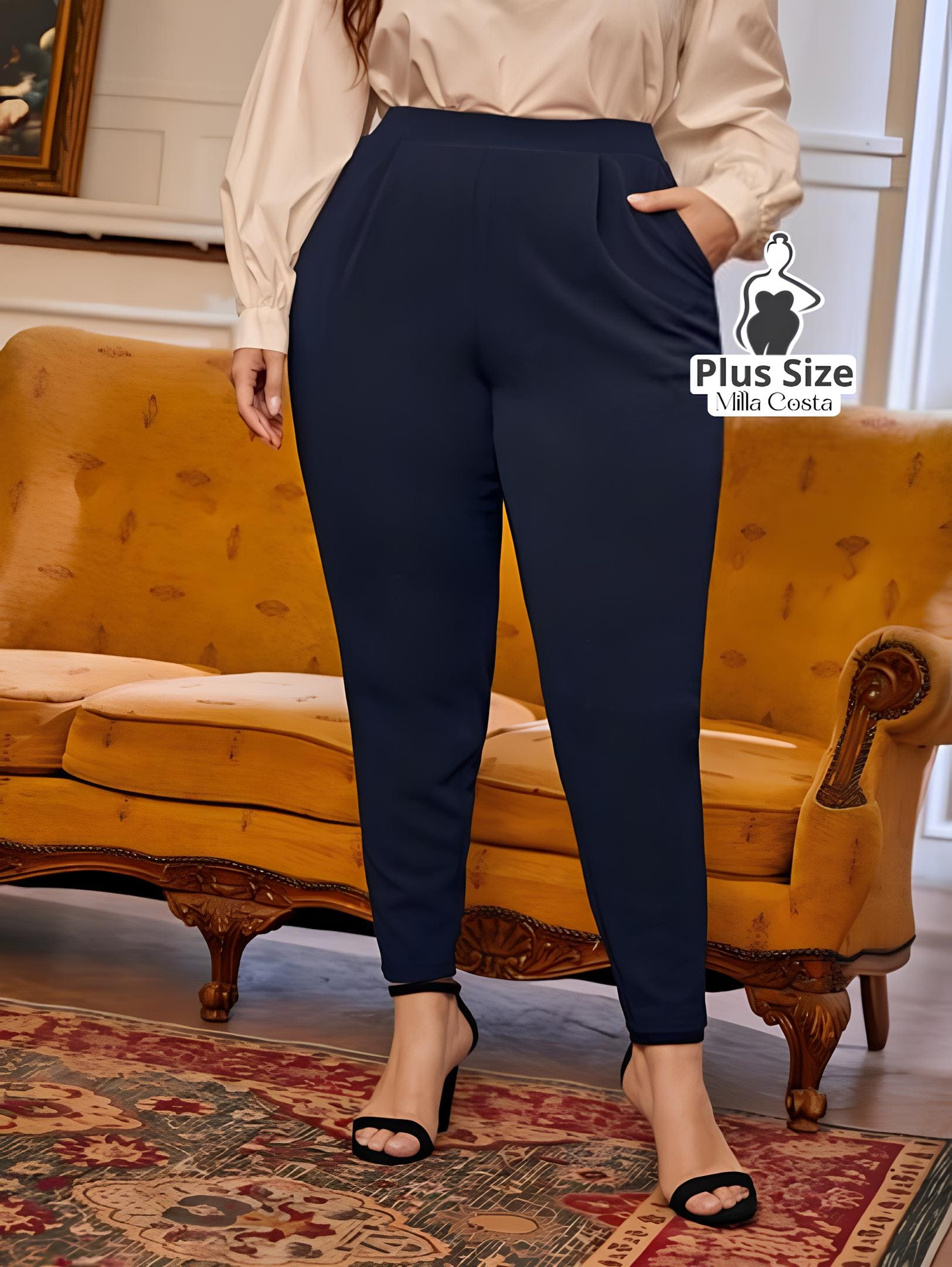 Calça Skinny Social De Cintura Alta Plus Size