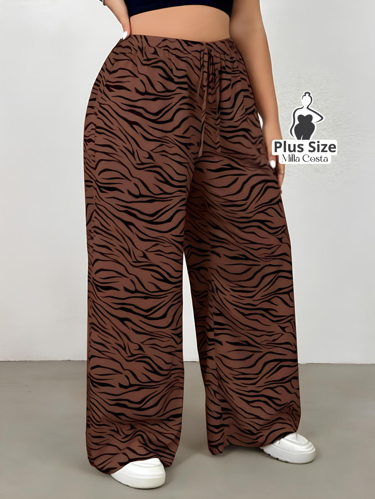 Calça Estampada Animal Print Plus Size